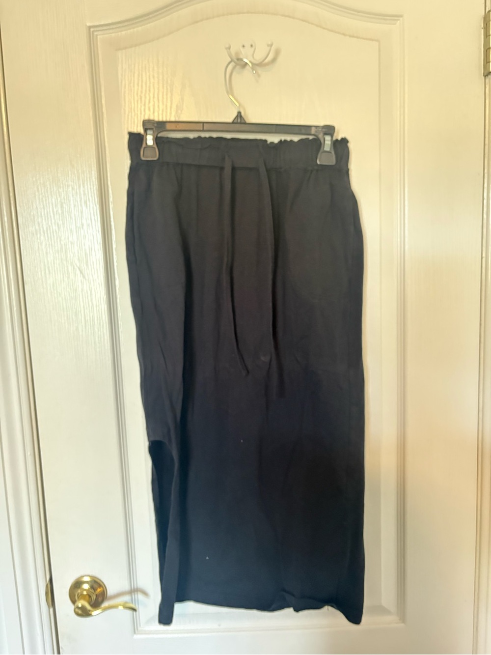 Amazon Essentials Black Maxi Skirt with Drawstring Waist